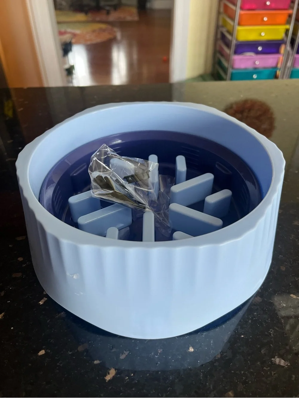 2-in-1 Large Slow Feeder Dog/Pet Bowl with anti-slip grips 1.5 cups
